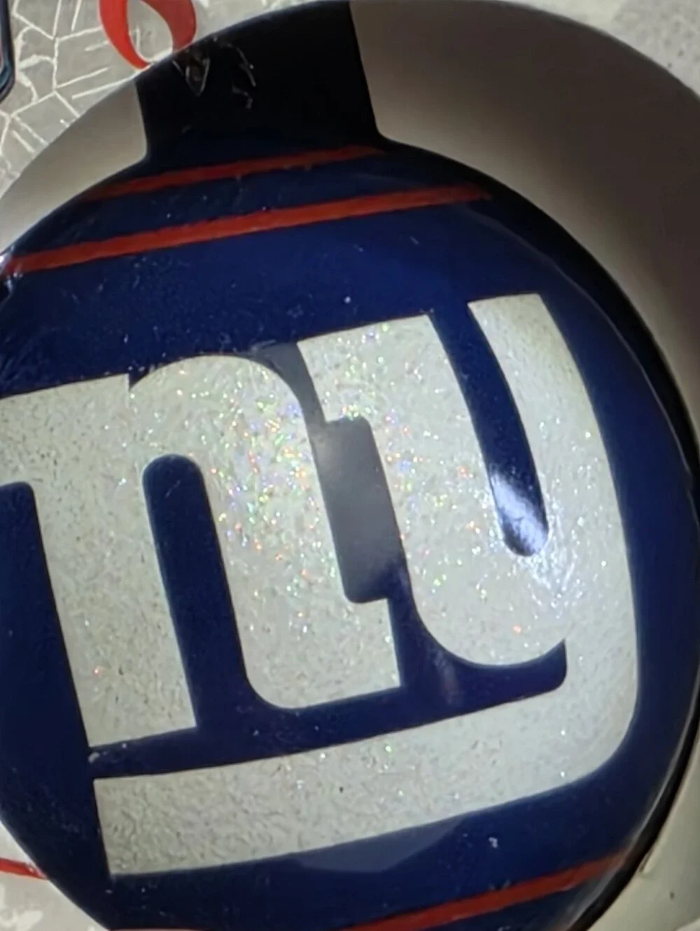 NFL New York Giants 3 Inch Glass Ball Christmas Ornament NIB